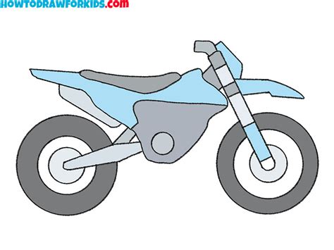 How to Draw a Dirt Bike - Easy Drawing Tutorial For Kids