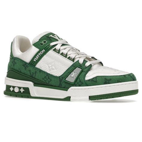 Louis Vuitton LV Monogram Green Denim Sneaker | Crepslocker