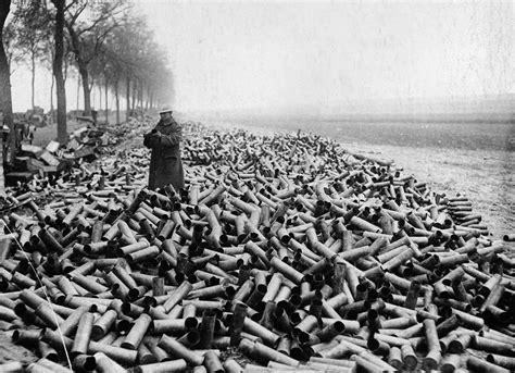 The shells from an allied creeping bombardment on German lines, 1916 - Rare Historical Photos