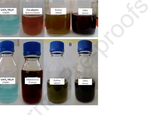 Colour indication of synthesis of copper nanoparticles from (A)... | Download Scientific Diagram