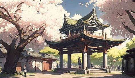 Anime Cherry Blossom Decoration Background Images, HD Pictures and ...