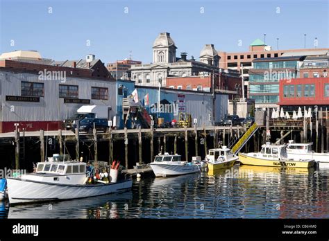 Maine: Portland Old Port District Stock Photo - Alamy