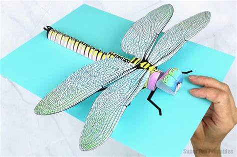 3D paper dragonfly - The Craft Train