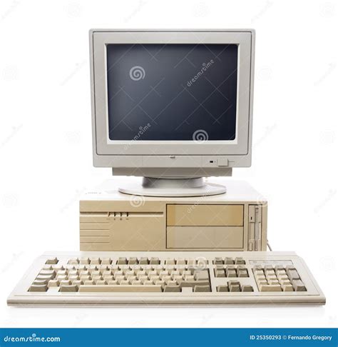 Old Computer, Keyboard CPU And Monitor Stock Photos - Image: 25350293