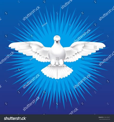 Holy Spirit White Dove Holy Spirit Stock Vector (Royalty Free ...