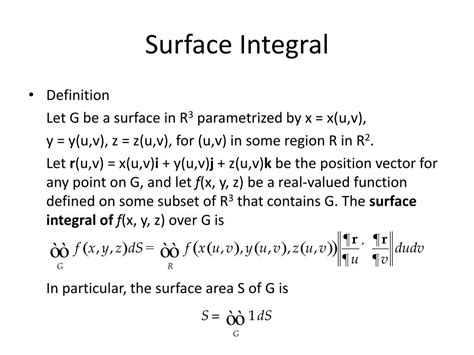 PPT - Surface Integral PowerPoint Presentation, free download - ID:2738361