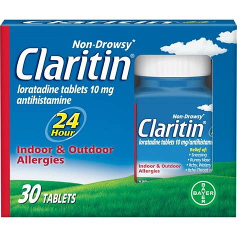 Claritin 24 Hour Allergy Medicine, Antihistamine Tablets, 10 mg, 30 Ct - Walmart.com - Walmart.com