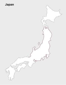 Outline Map Of Japan – Map Vector