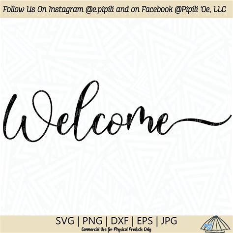 Welcome Script SVG Welcome SVG Welcome Word Art Welcome - Etsy Canada