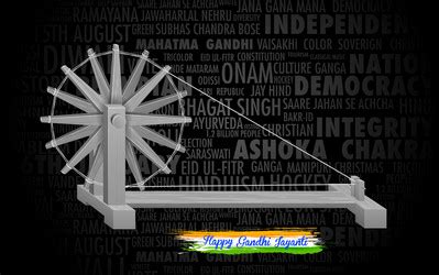 Spinning wheel on india background for gandhi Vector Image