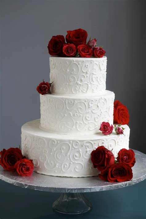 A Simple Cake: Wedding Cake with Fresh Flowers- From Trader Joe's