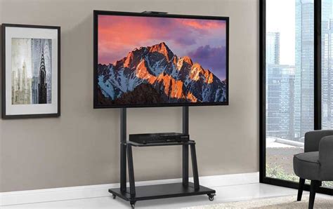 TV Stand portable: Rolling TV Stand with wheels for office use