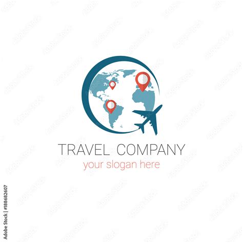 Travel Agency Logo Template Tourism Company Banner Design Vector Illustration Stock Vector ...