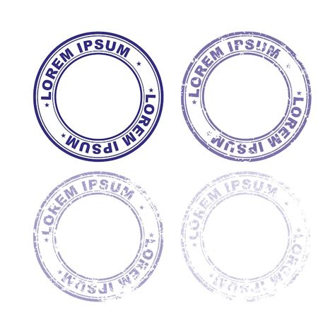 Set rubber stamp for documents. | Premium Vector