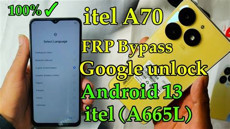 itel A70 Google FRP Bypass itel A665L Android 13 Google Account 100% Done - YouTube