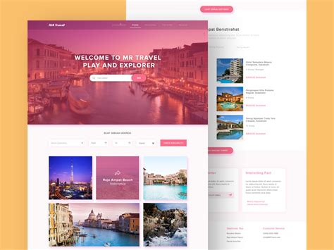 Clean Travel Website Template PSD – Download PSD