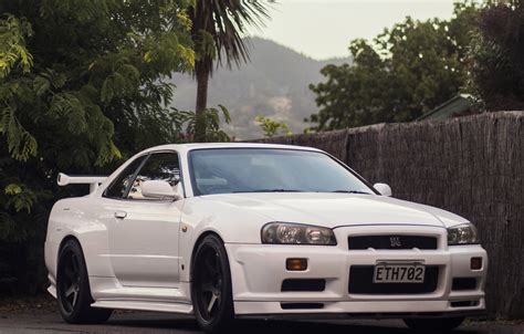 Wallpaper GTR, Nissan, white, Skyline, R34 images for desktop, section nissan - download