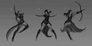 Lotr Elf Archer Action poses 1 by halrod on DeviantArt