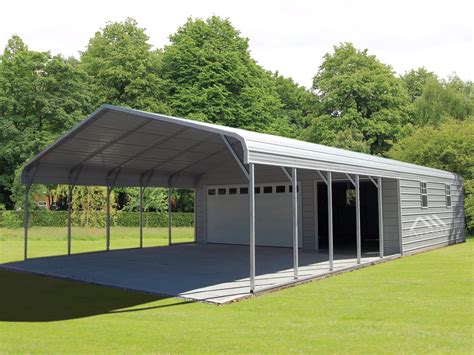 Metal Garage Carport combo, one, two or three car steel garage