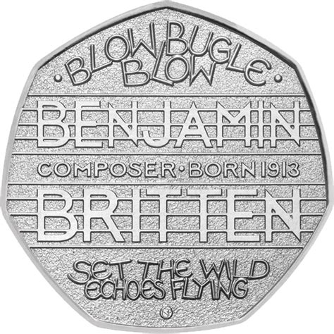 UK 2013 Benjamin Britten 50p is worth £1