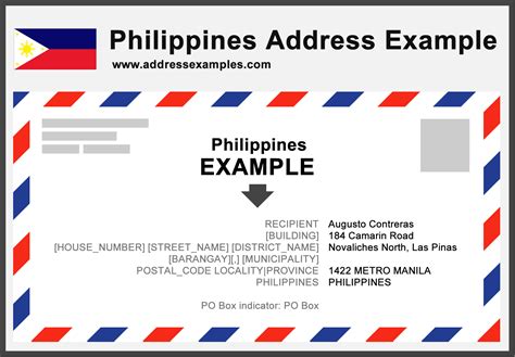 Philippines Address Example - AddressExamples.com