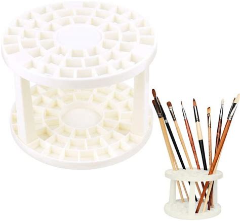 Kbnian Artist Brush Holder 49 Holes Watercolor Oil Paint Brush Holder ...