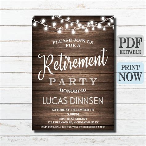 Retirement Party Invitation Retirement Invitation - Etsy Canada