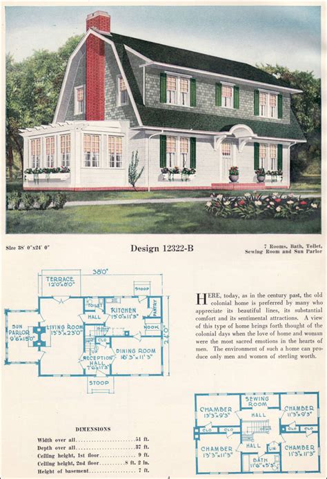 Dutch Colonial Revival - Gambrel Roof with Shed Dormers - c. 1923 - C. L. Bowes - Antique Home ...