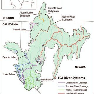 —Map of the Lahontan hydrographic basin, the historical distribution of... | Download Scientific ...