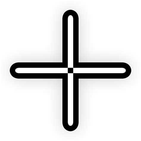 Crosshair Cross Symbol Geometric Design Minimalist Graphic PNG | PNG All