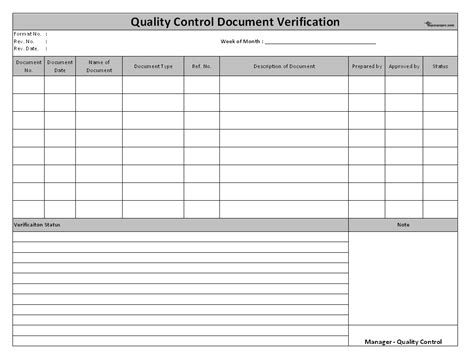 Quality control document verification system