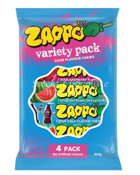 Zappo Variety Pack Sour Chews 104g | Sweet Chocolate Warehouse