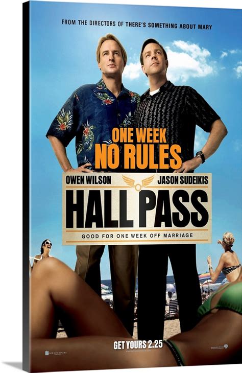 Hall Pass - Movie Poster Wall Art, Canvas Prints, Framed Prints, Wall ...