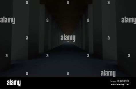 Black long corridor tunnel Modern interior empty space urban mockup Stock Video Footage - Alamy