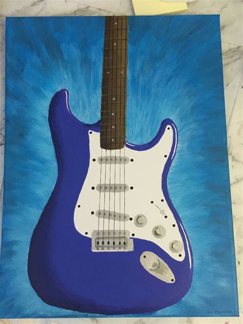 electric guitar canvas painting | Guitar painting canvas, Guitar art painting, Canvas painting ...