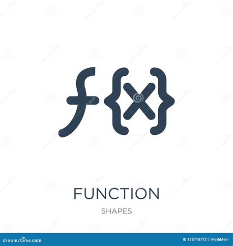 Function Icon in Trendy Design Style. Function Icon Isolated on White ...