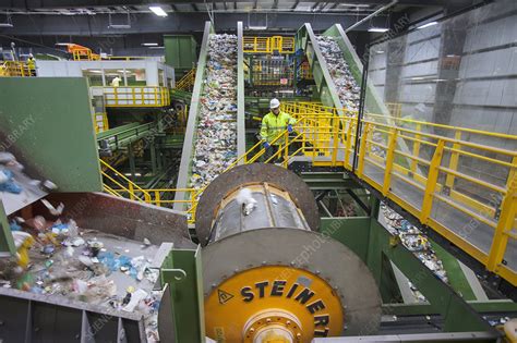 Waste sorting at a recycling centre - Stock Image - C021/8216 - Science ...