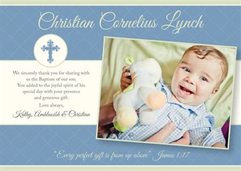 Printable Baptism Thank You Card Printable thank you card | Etsy