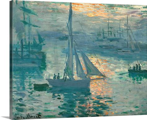 Sunrise, by Claude Monet, 1873-74, French impressionist painting Wall Art, Canvas Prints, Framed ...