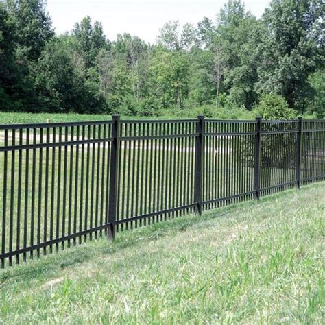 Freedom (Actual: 4.91-ft x 7.89-ft) Heavy Duty New Haven Black Aluminum ...