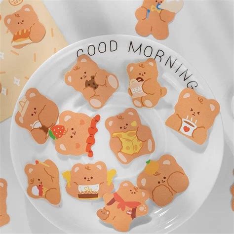 Teddy Bear sticker pack 40pcs Kawaii cute bear stickers set | Etsy