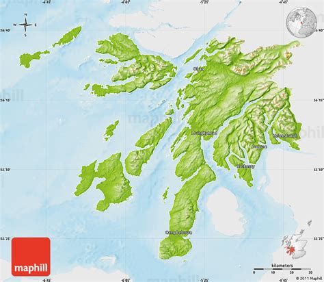 Map Of Argyll And Bute - Map Of South America