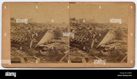 Survivors Clearing Wreckage After the Galveston Hurricane of 1900 Stock Photo - Alamy