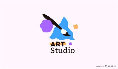 Art Studio Brush Logo Template Vector Download