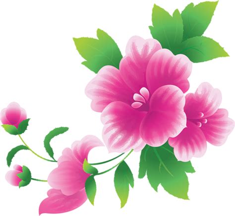 Large Pink Flowers Clipart | Gallery Yopriceville - High-Quality Images ...