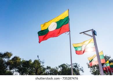 Flag Shan State Sky Background Stock Photo 735287476 | Shutterstock