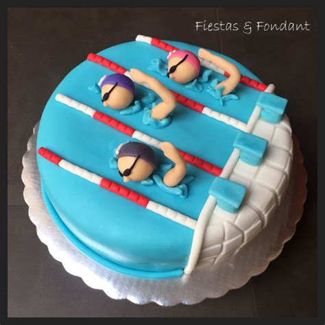 Swim cake by Fiestas & Fondant | Tortas deportivas, Tortas, Tartas temáticas