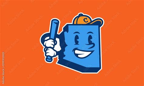 Arizona Baseball vector mascot logo illustration Stock Vector | Adobe Stock