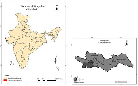 Location of study area in the map of India (Ghaziabad ward). Source ...