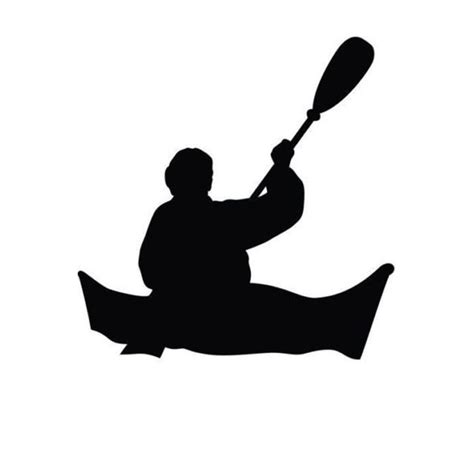 14.3*14.5CM Kayaking Silhouette Cartoon Car Decals I Love The Outdoors Reflective Vinyl Stickers ...